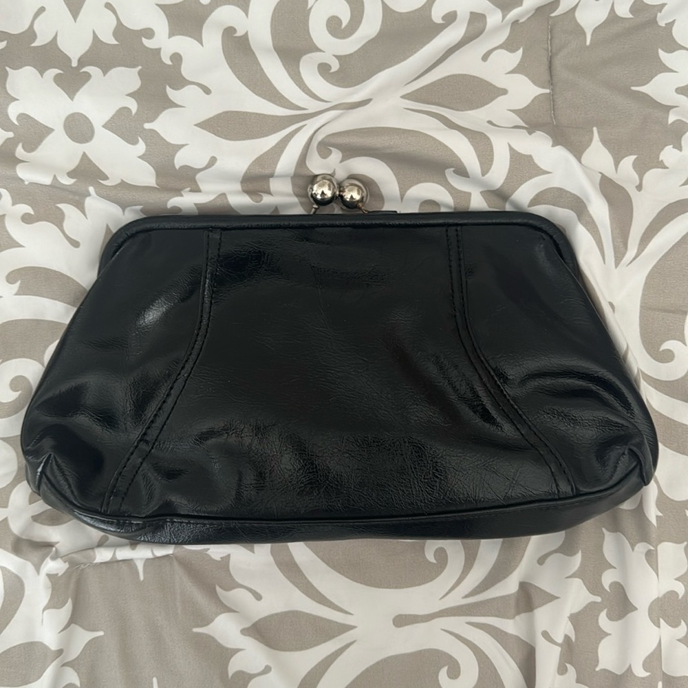 Black Clutch with silver snap